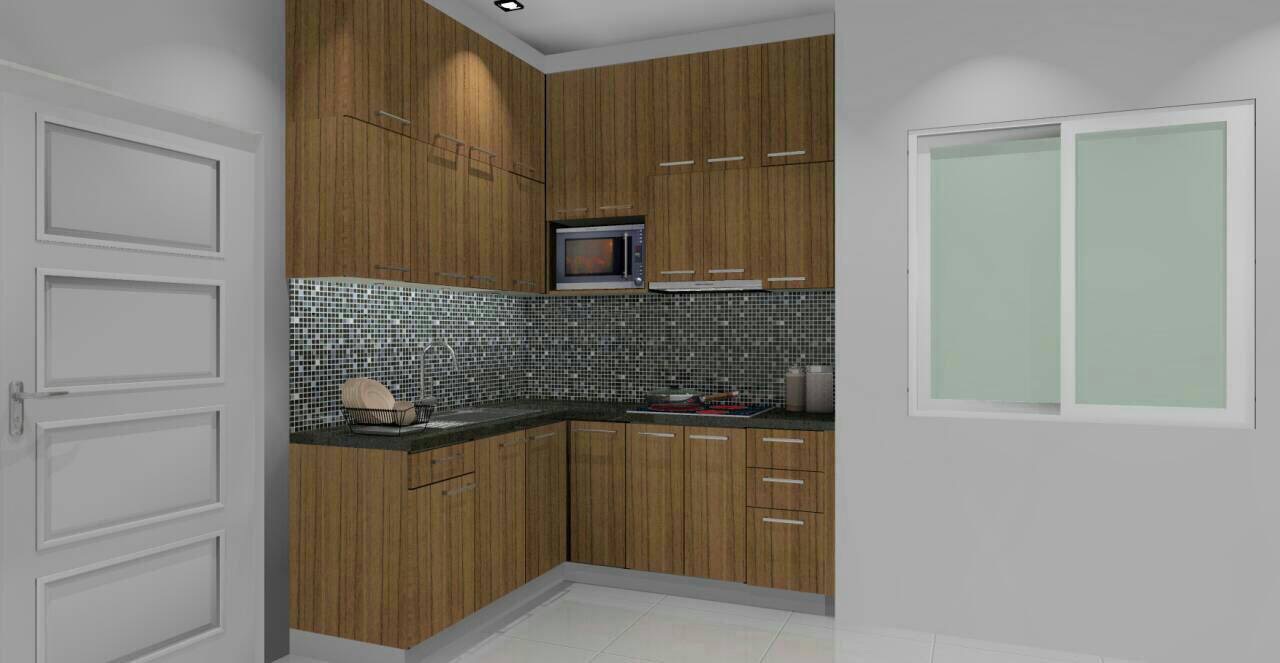 Light wood-grain kitchen design