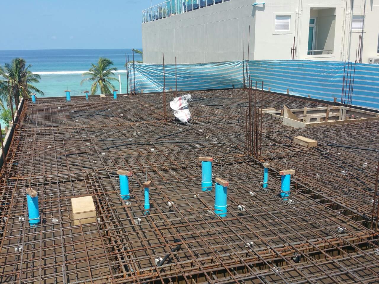 Slab reinforcement with ocean view